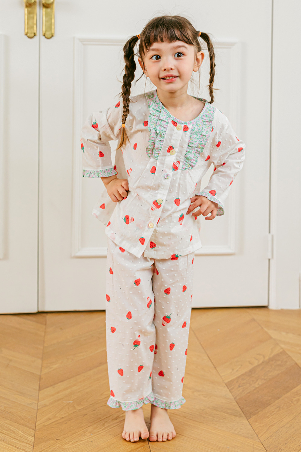 딸기꽃반지 (키즈-성인)잠옷, 홈웨어, 아동내복, 아동속옷,성인잠옷,고후나비