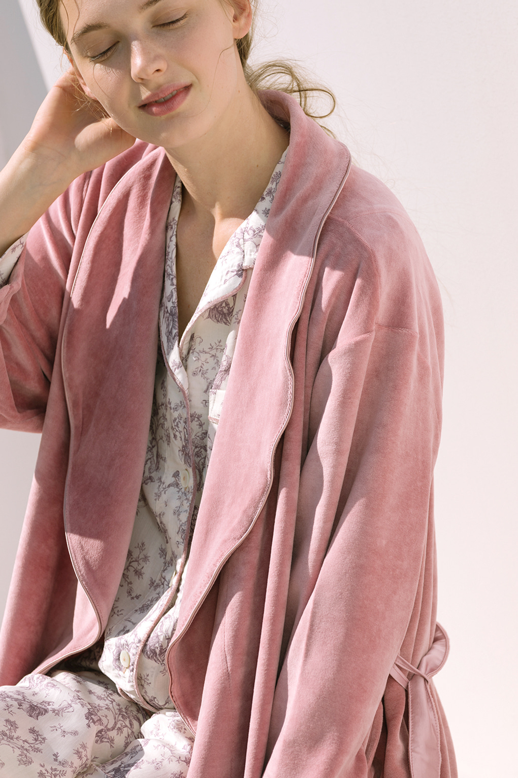 뉴위스퍼로브(핑크)잠옷, 홈웨어, 아동내복, 아동속옷,성인잠옷,고후나비